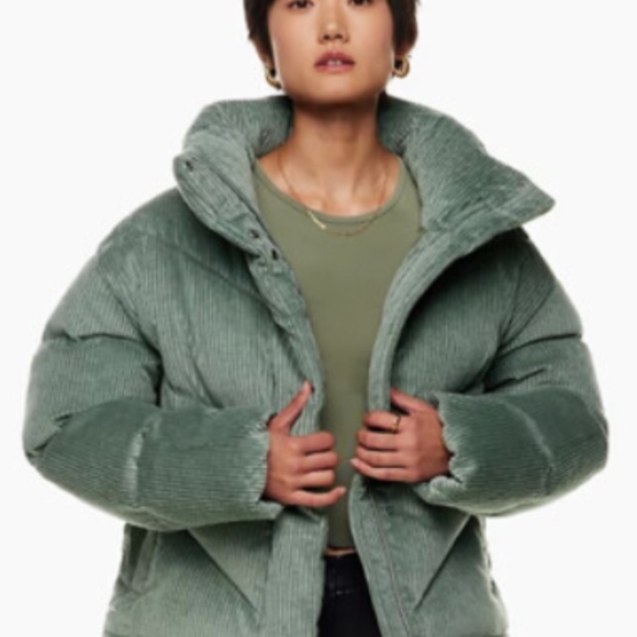 Aritzia Wilfred Cloud Puff Jacket, Cushcord Thyme Green M - Picture 1 of 15